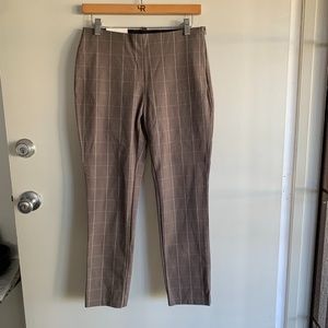 A New Day Brown Plaid Skinny Ankle Pant 4/R